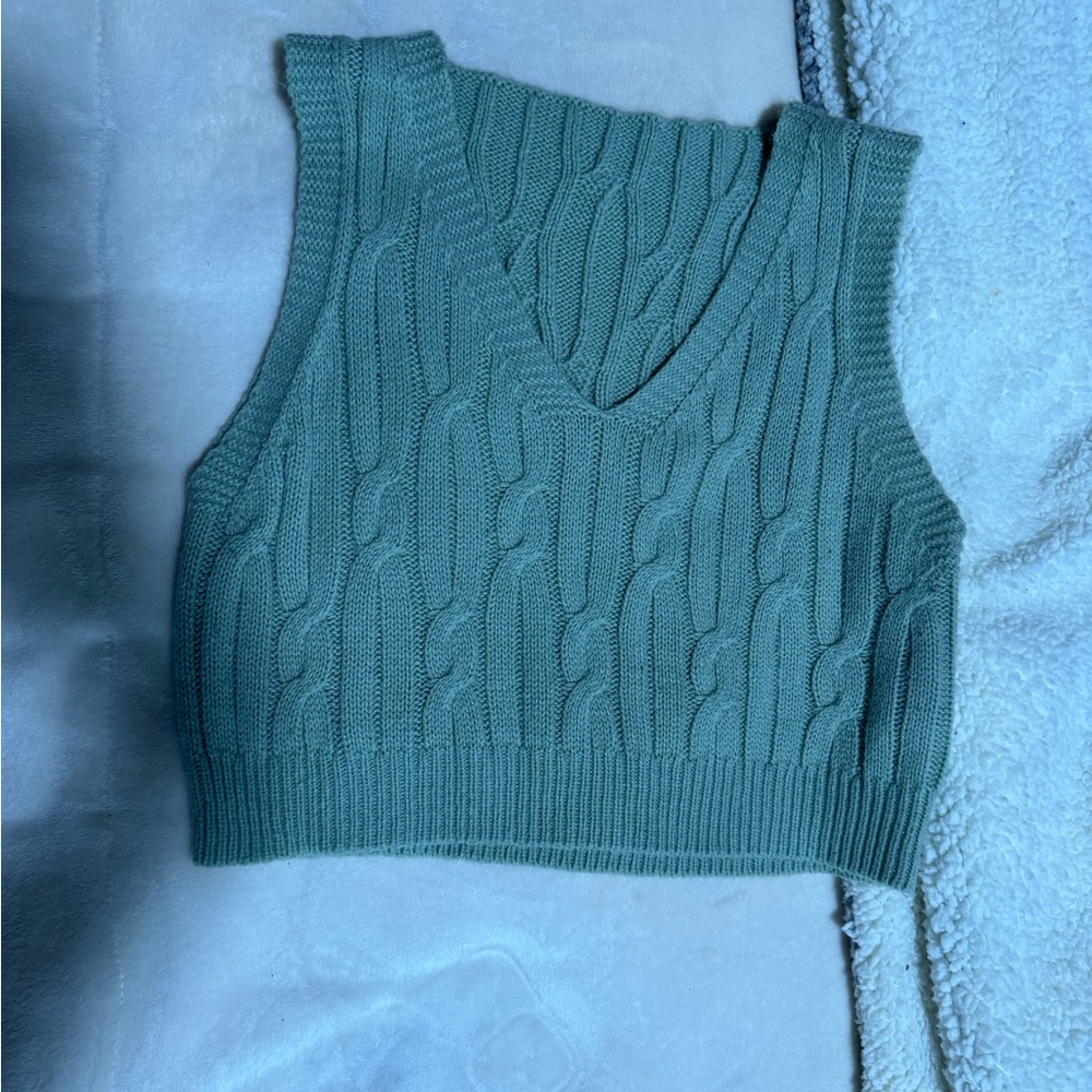 SHEIN Mint Green Knit Top